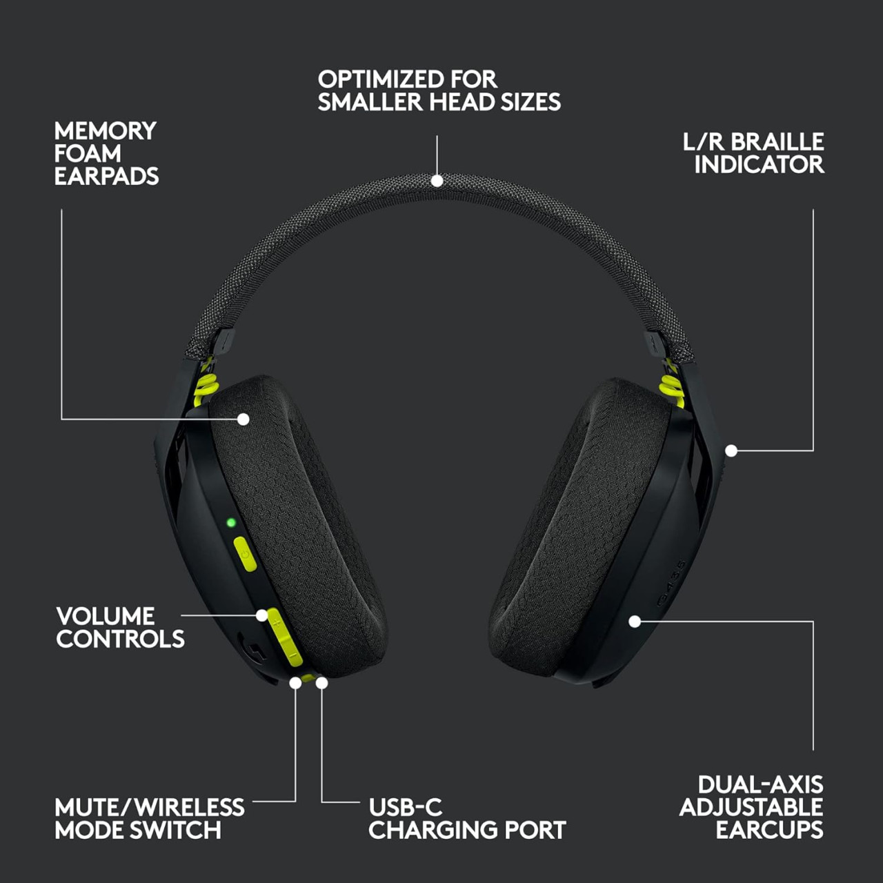 LOGITECH G435 LIGHTSPEED Wireless Gaming Headset