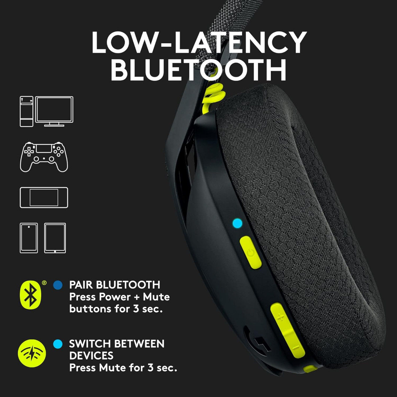 LOGITECH G435 LIGHTSPEED Wireless Gaming Headset