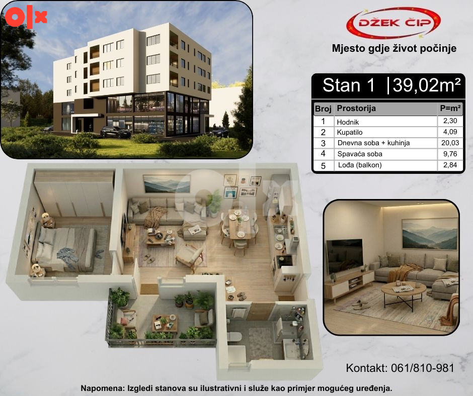 STAN ŽIVINICE NOVOGRADNJA AKCIJA POGLEDAJTE SLIKE I VIDEO 2
