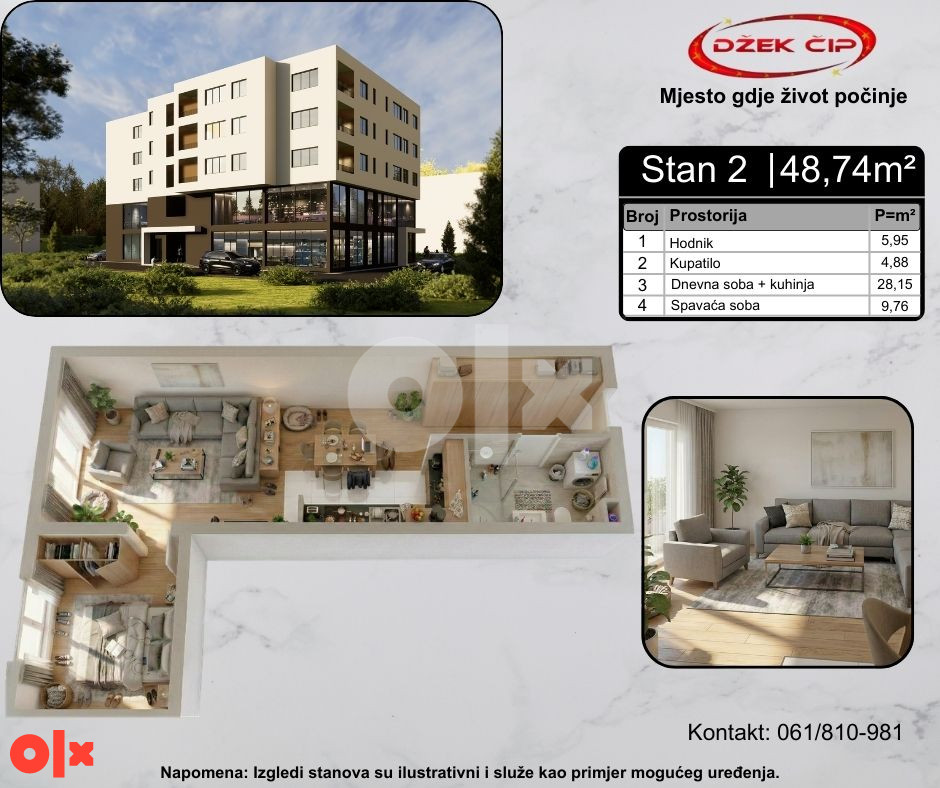 STAN ŽIVINICE NOVOGRADNJA AKCIJA POGLEDAJTE SLIKE I VIDEO 3