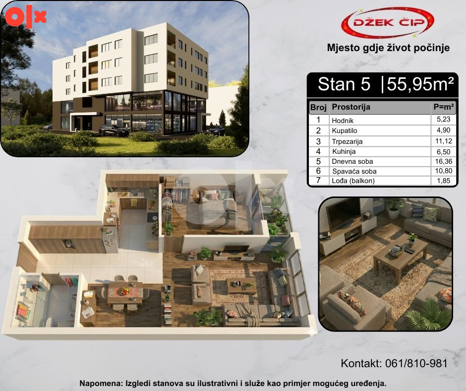 STAN ŽIVINICE NOVOGRADNJA AKCIJA POGLEDAJTE SLIKE I VIDEO 6