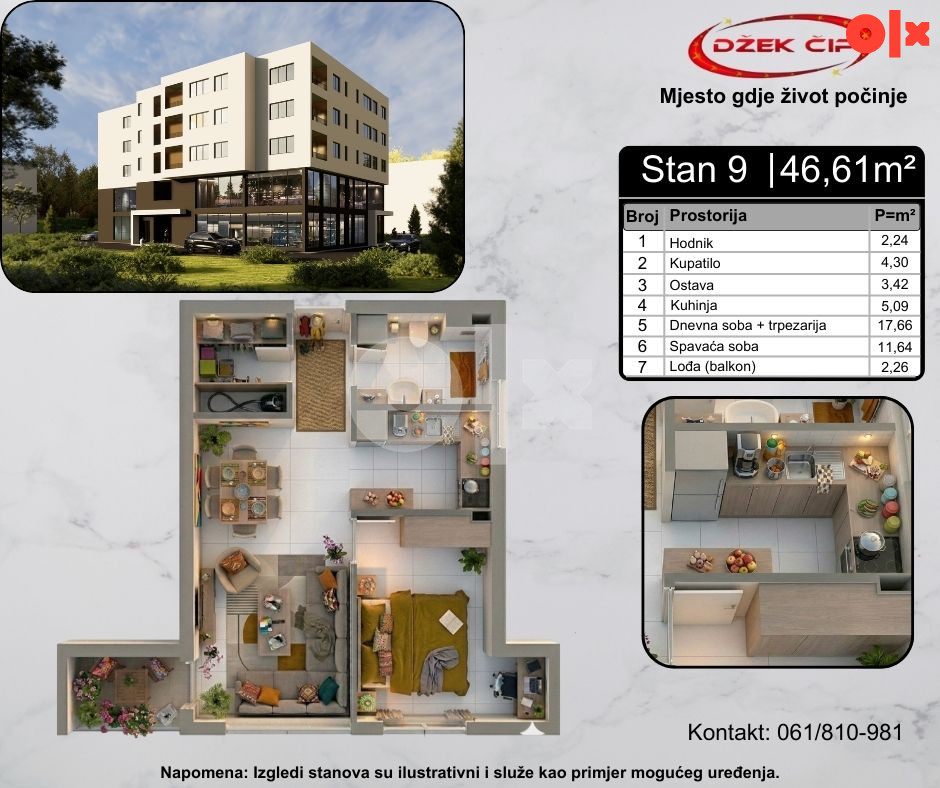 STAN ŽIVINICE NOVOGRADNJA AKCIJA POGLEDAJTE SLIKE I VIDEO 10