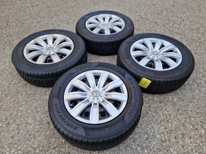 Celicne felge 17 5x112 VW Tiguan sa ratkapama i zimskim gumama 21
