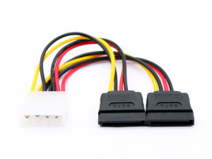 Kabal Adapter Sata 4pin to dual 15pin female