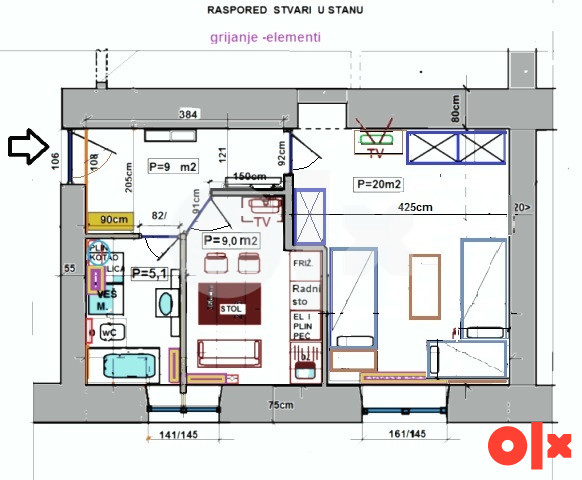 Stan u centru Sarajeva 43m2 6