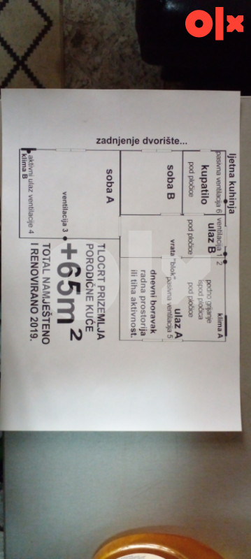 1km od centra BL, namješteno prizemlje, +65m2 sa režijama CIJENA 3