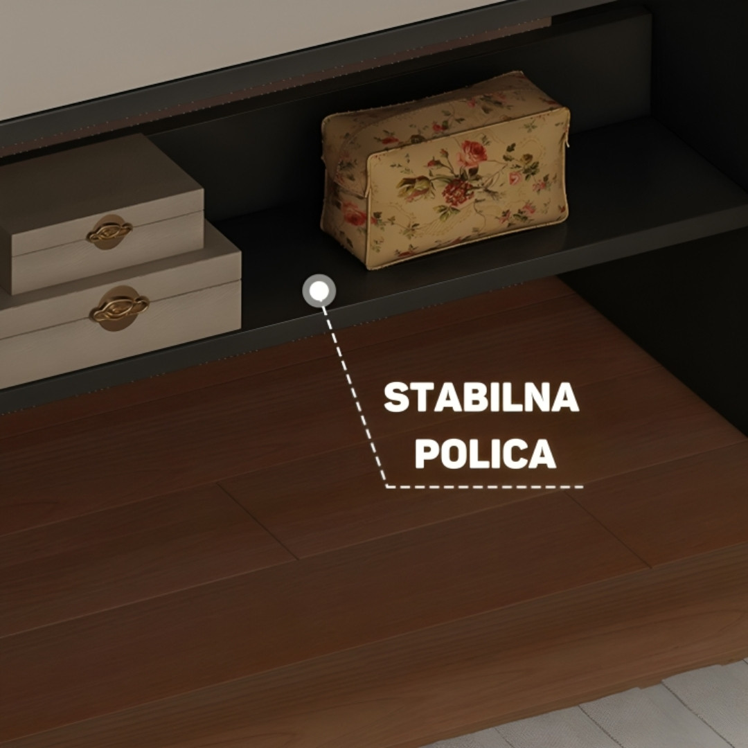 GIGA.BA THALIA STOL SMINKANJE  SA OGLEDALOM 100CM SIVI