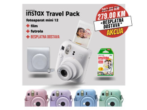 Fotoaparat polaroid INSTAX FujiFilm Mini 12 Akcija film futrola