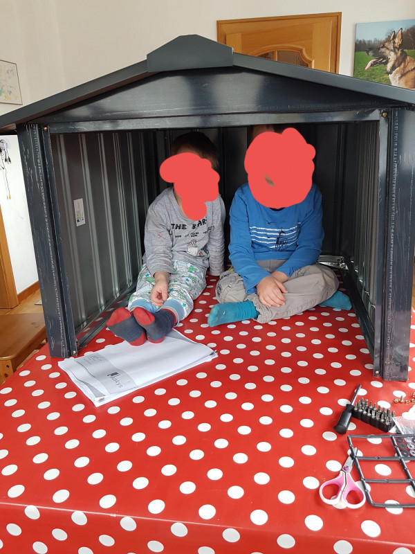 Mini vrtna kućica, garaža, šupa, antracit boja