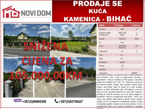 SNIŽENA CIJENA - Kuća - KAMENICA - BIHAĆ