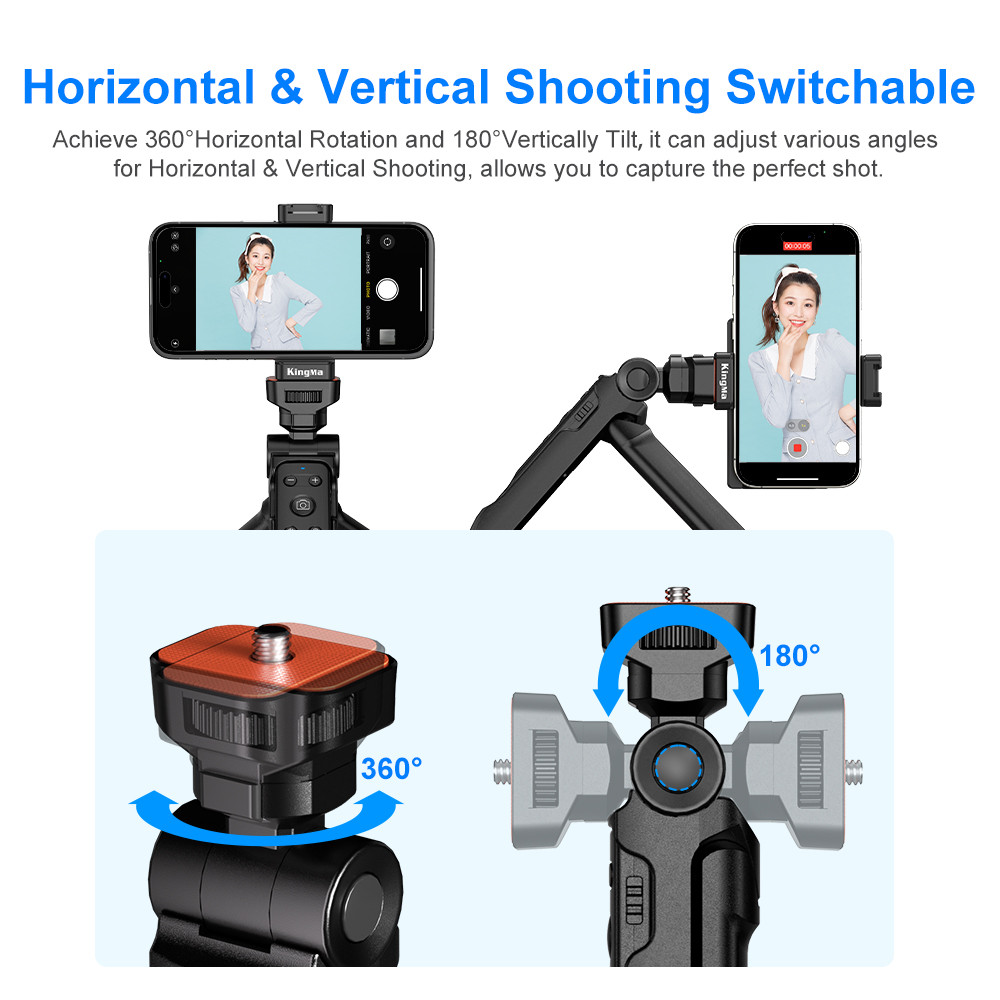 KingMa Wireless Vlogging Tripod Grip za iPhone 15/14/13/12/11