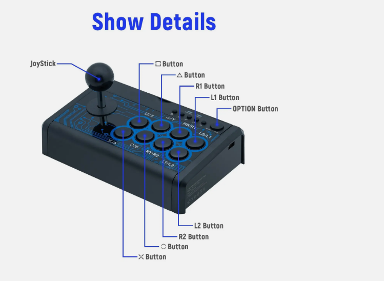 Kontroler Dobe za PS4/PS3/XBO/360/Switch/PC/Android
