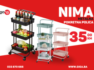 GIGA.BA NIMA POKRETNA POLICA STALAŽA NA TOCKICE