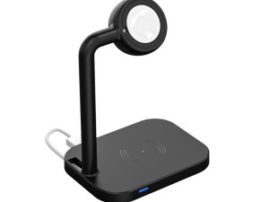 2 in 1 Magnetic Wireless Charger Desktop Black