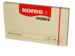 KORES Samoljepljivi listići žuti 125x75mm 100l (46125)