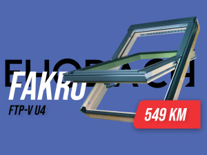 FAKRO drveni krovni prozori centralni ovjes FTP-V U4 T2
