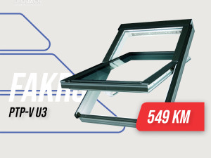 FAKRO ALU obložen PVC krovni prozor za krov PTP-V U3 T2