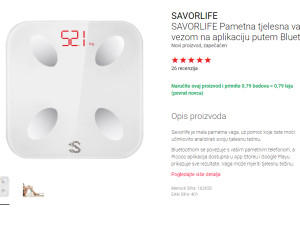 Smart fitness body fat vaga, bluetooth PICOOC aplikacija