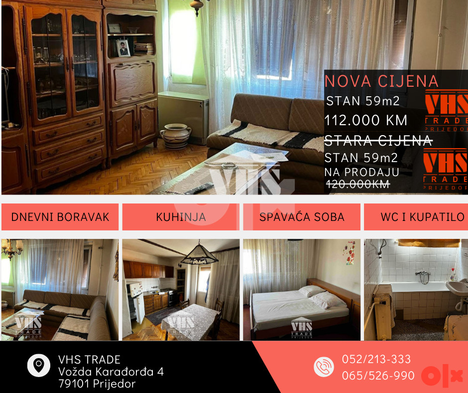 Stan Prijedor 59m2