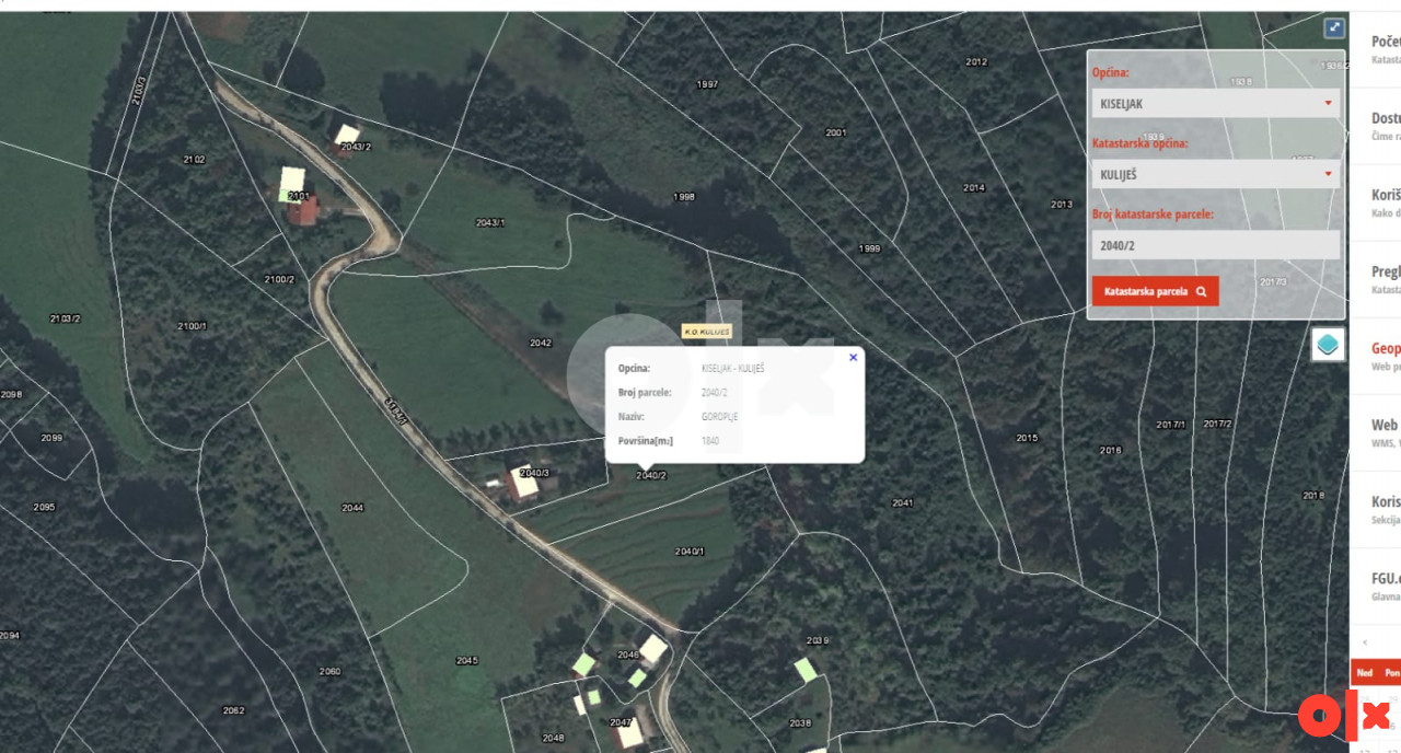 Zemljište / parcela / 1.840m2 / Kuliješ / Lepenica 11