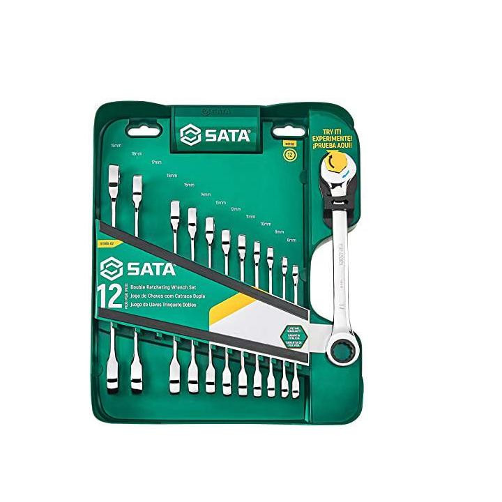 KLJUČ VIL-OK SA ZUJALICOM 8-19 MM 12 KOM. DOUBLE SATA ST09066-02