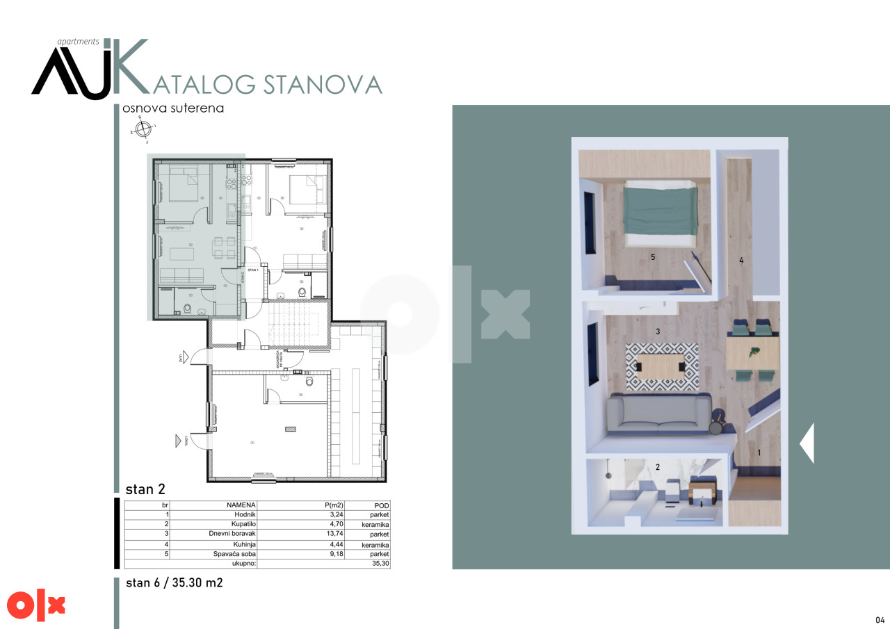 ON TIME prodaje: Apartman, dvosoban, Jahorina 21