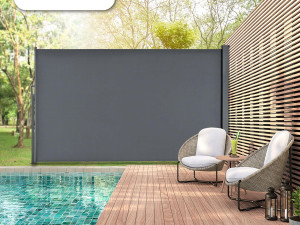 Bočna tenda 160 x 300 cm, antracit, uvlačiva