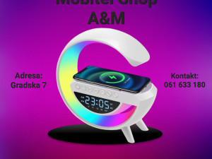 LED Bluetooth zvucnik sa bežičnim punjenjem 15W