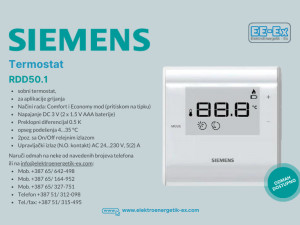 Siemens sobni termostat 4-35 C, RDD50.1