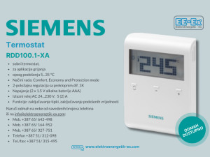 Siemens sobni termostat 5-35 C, RDD100.1-XA