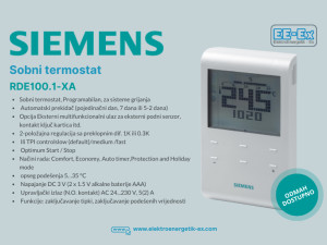 Siemens sobni termostat 5-35 C, RDE100.1-XA