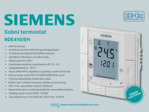 Siemens sobni termostat 5-40  C, RDE410/EH
