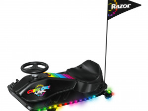 E-KARTING VOZILO RAZOR KIDS CRAZY SHIFT LIGHTSHOW BLACK