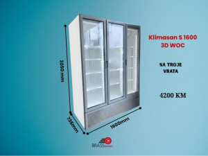 Klimasan S 1600 3D WOC - hladnjak sa troje vrata
