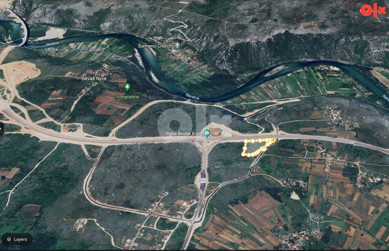 Zemljište Bivolje Brdo Počitelj Čapljina Autoput 15096 m2 3
