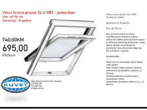 AKCIJA - Velux krovni prozor GLU 66*118 cm
