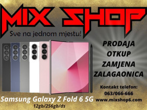 Samsung Galaxy Z FOLD 6 5G 12GB/256GB Garancija*Zamjena FOLD6 DS