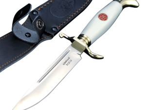 Lovački noz BJELI model 95x18 Kovani + fotrola ruski lov ribolov