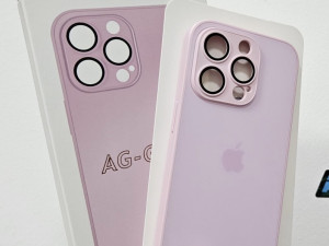 AG-Glass case maska iphone 15 Pro pink