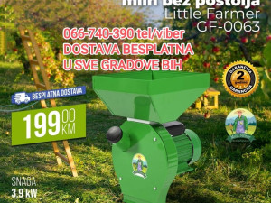 ELEKTRICNA DROBILICA MLIN BEZ POSTOLJA LITTLE FARMER GF-0063