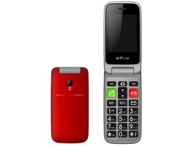 Telefon na tipke Artfone CF241A preklop Red