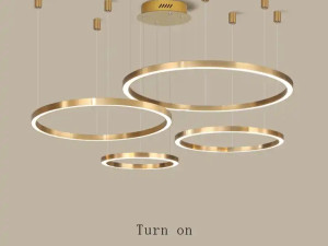 Moderni LED luster zlatni