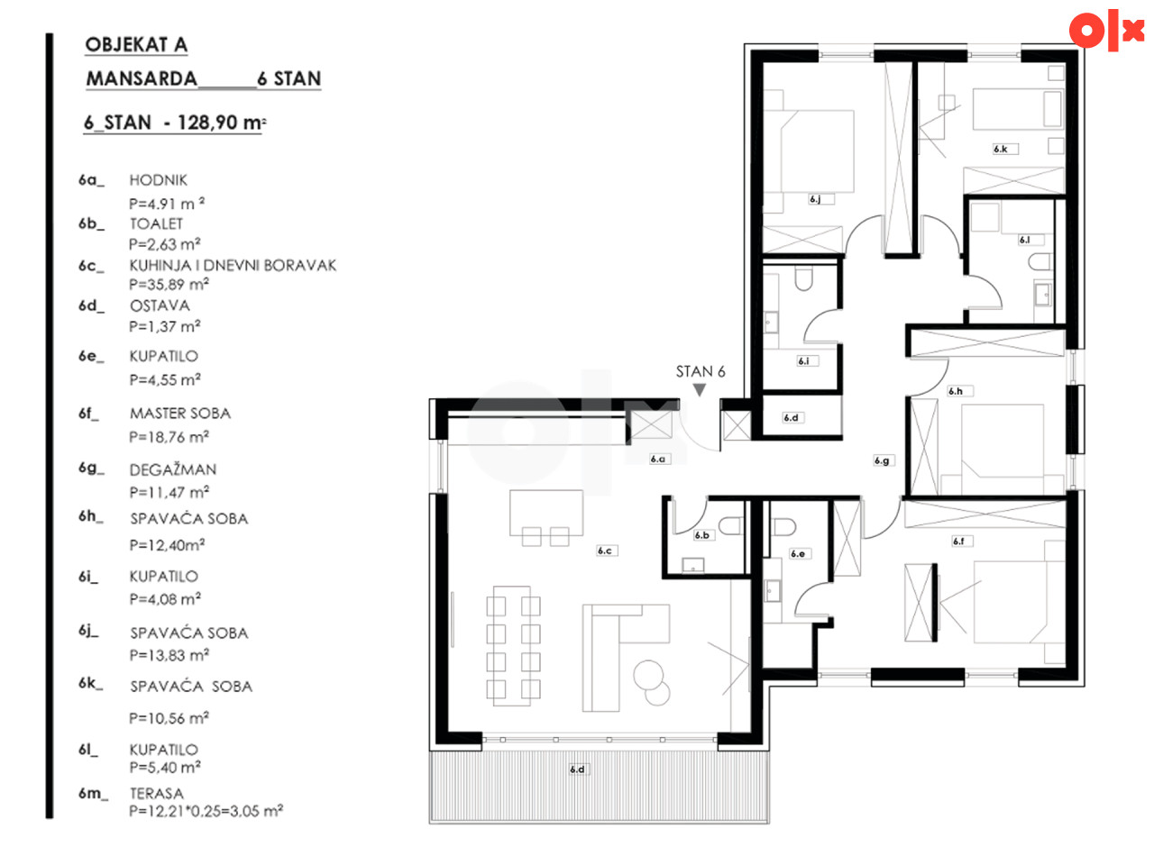 ON TIME prodaje: Penthouse, Petosoban, Breka, Sarajevo 17