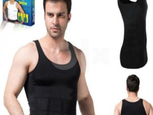 Slim muška potkošulja crna steznik