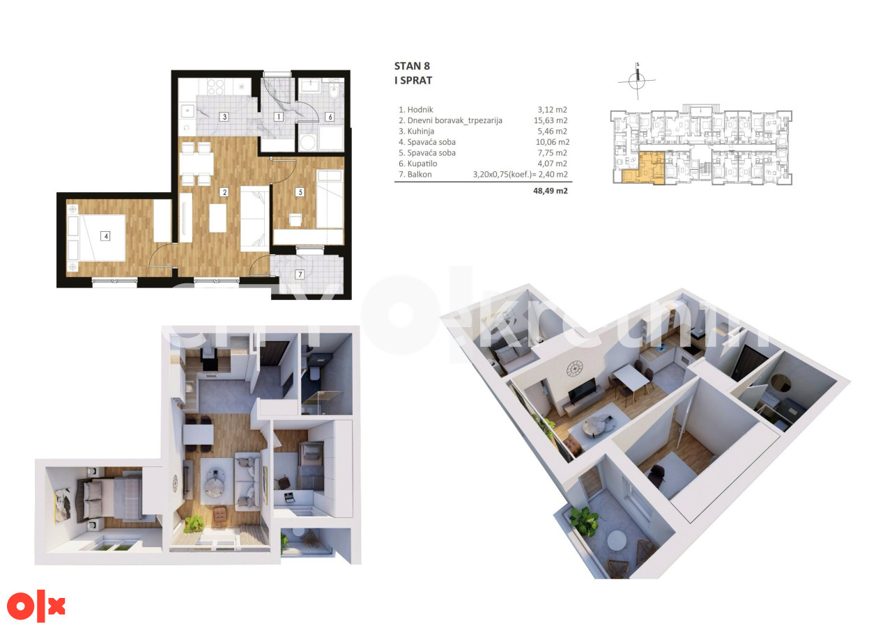 Trosoban stan - Novogradnja - Pale - 48 m2 2