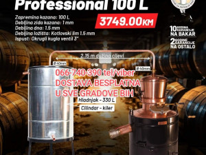 Destilator kazan za rakiju sa kilerom PROFESSIONAL 100 L Subotica