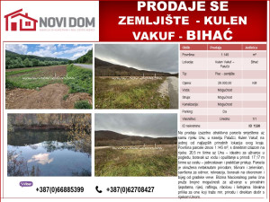 PRODAJE SE - Parcela pored Une - Kulen Vakuf - BIHAĆ