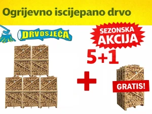 DRVOSJEČA Ogrijevna drva iscijepana u paleti 100x100x180cm