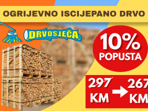 DRVOSJEČA Ogrijevna drva iscijepana u paleti 100x100x180cm