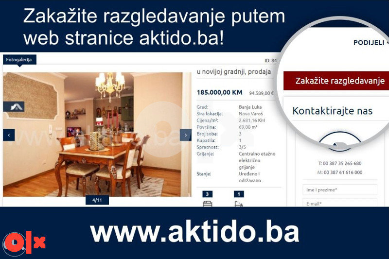 Stan sa 3 spavaće sobe u zgradi novije gradnje, Jelah